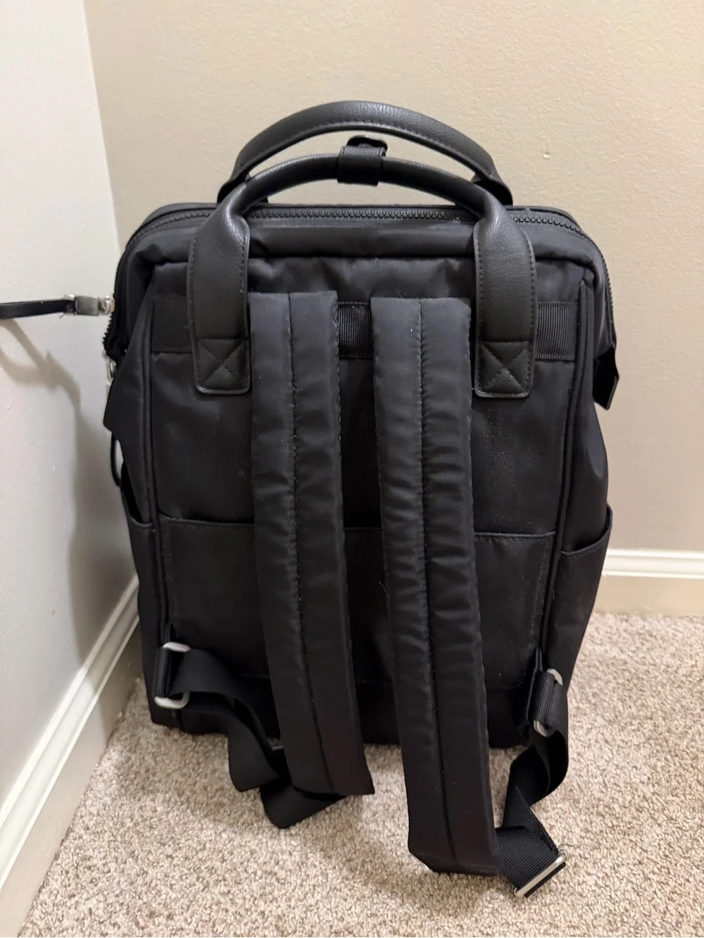 Baggallini Black Nylon Backpack with Top Handles